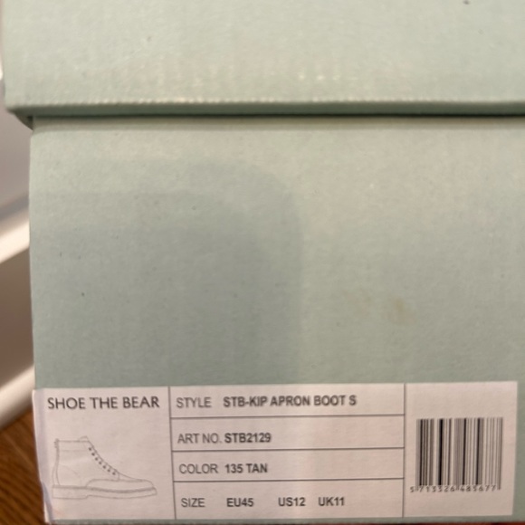 Men’s Shoe The Bear Kip Apron Boot, size 45, NEW - Picture 5 of 9